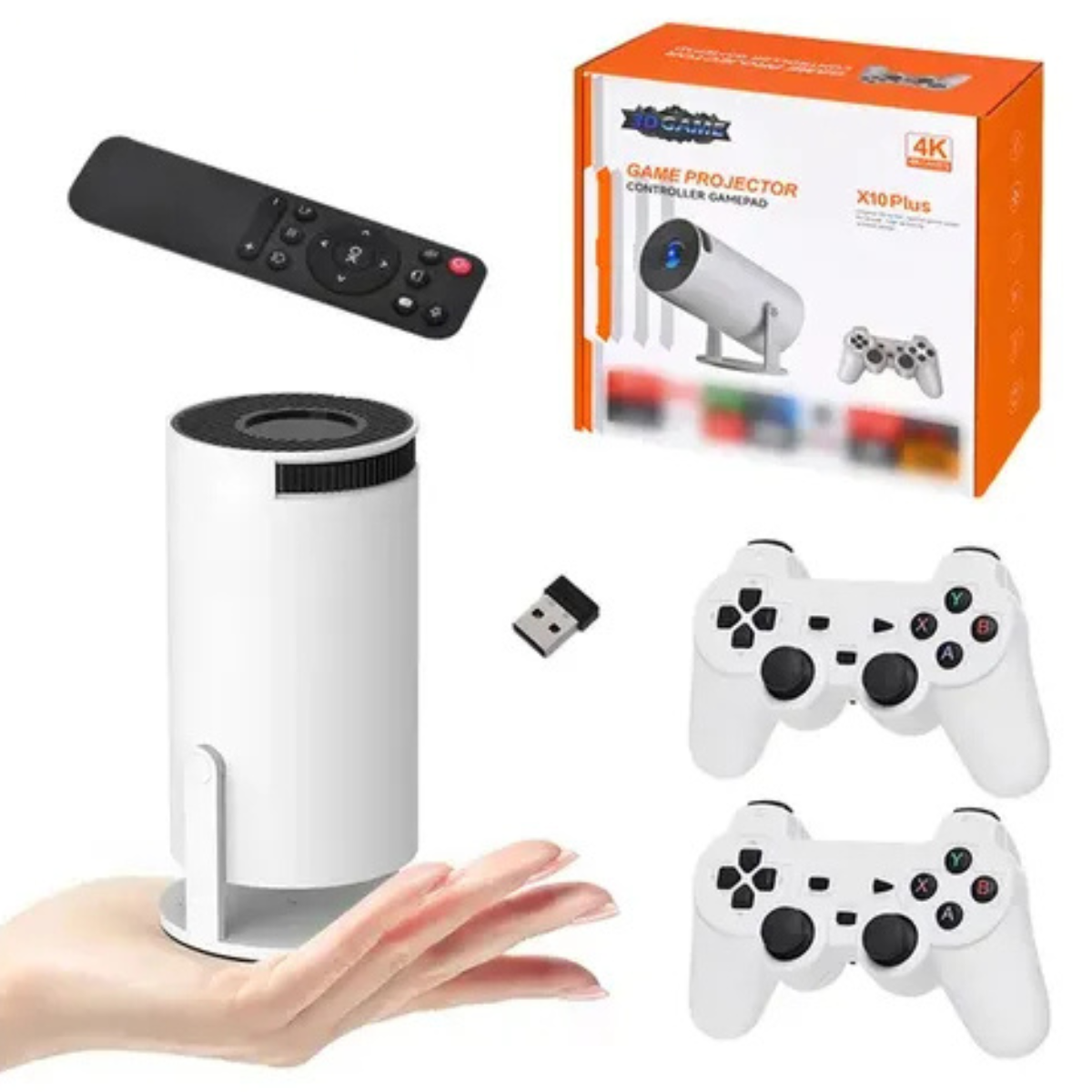 Mini Consola 2 Controles Proyector 4k