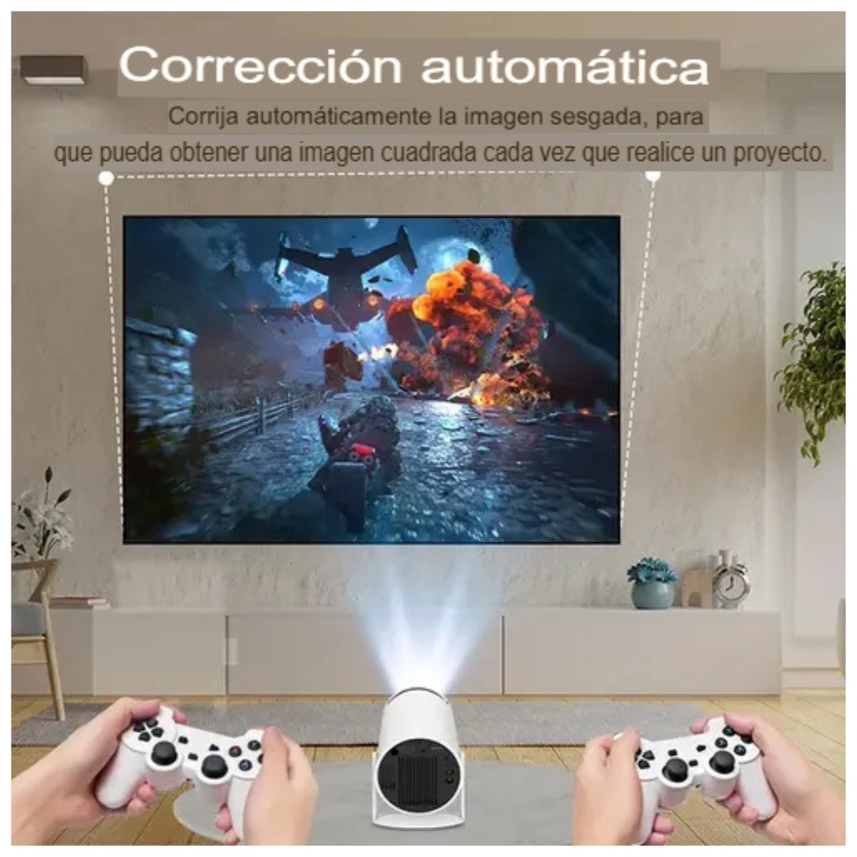 Mini Consola 2 Controles Proyector 4k